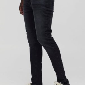 Skinny Stretch Jean In Washed Black