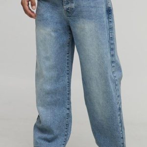 Relaxed Rigid Washed Jeans
