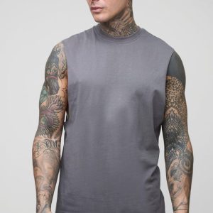Tall Regular Fit Basic Drop Armhole Tank