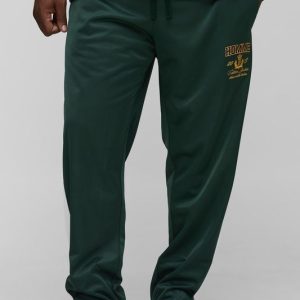 Plus Regular Fit Homme Stripe Tricot Split Hem Joggers