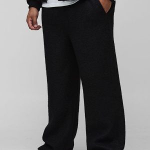 Plus Wool Look Relaxed Fit Pintuck Trousers