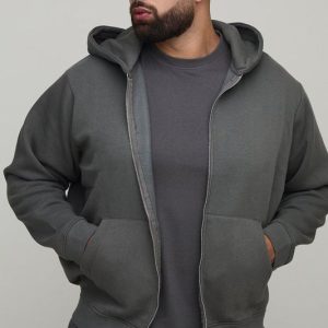 Plus Basic Regular Zip Through Hoodie