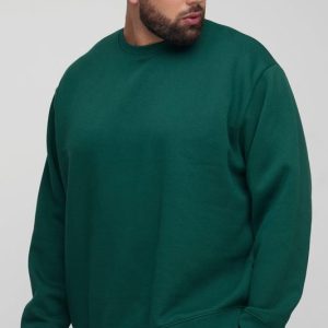 Plus Basic Oversized Crew Neck Sweatshirt