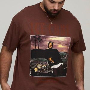 Plus Oversized Ice Cube License Print T-Shirt