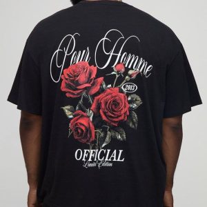 Plus Oversized Official Floral Print T-Shirt