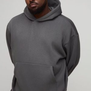 Plus Basic Oversized Boxy Over the Head Hoodie
