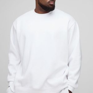 Plus Basic Oversized Crew Neck Sweatshirt