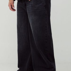 Plus Tinted Wash Baggy Jeans