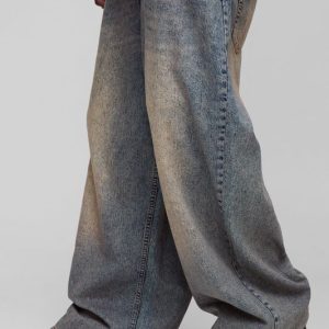 Plus Tinted Wash Baggy Jeans
