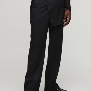 Tailored Twill Trouser With Skirt Overlay