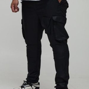 Plus Coated Stacked Cargo Stacked Skinny Jeans