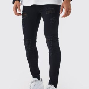 Super Skinny Jeans With All Over Rips