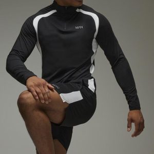 Man Active Regular Fit 1/4 Zip Tracksuit