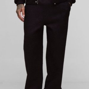 Tall Wool Look Relaxed Fit Pintuck Trousers
