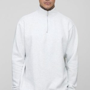 Tall Basic Oversized Quarter Zip Funnel Neck Sweatshirt