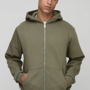 Tall Basic Regular Zip Through Hoodie