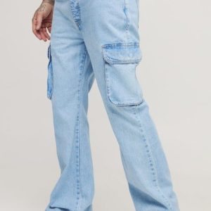 Tall Relaxed Rigid Flare Cargo Jeans