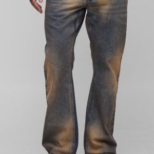 Tall Extreme Tinted Stonewash Flared Jeans