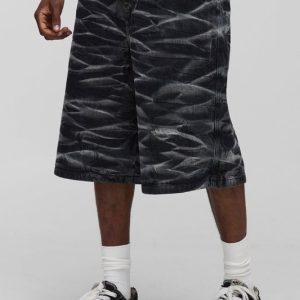 Tall Parachute Crinkle Washed Jean Shorts
