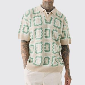 Tall Oversized Revere Crochet Polo