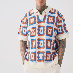 Tall Oversized Revere Crochet Polo