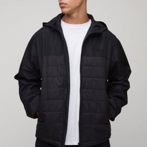 Tall Regular Fit Lightweight Quilted Hooded Jacket