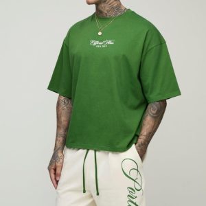 Tall Oversized Boxy Official Man Print T-Shirt & Relaxed Short Set