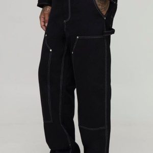 Tall Canvas Relaxed Fit Worker Trousers