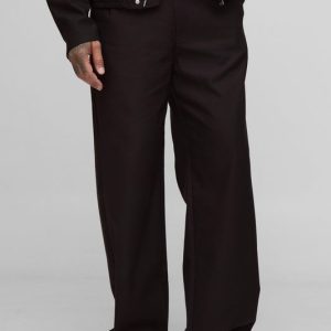 Tall Pleat Front Wide Leg Trousers