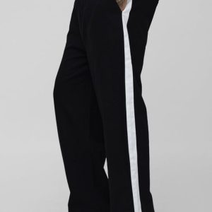 Tall Elasticated Waist Relaxed Fit Pants with Side Panel