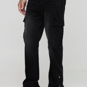 Tall Heavyweight Slim Flare Popper Hem Twill Cargo Pants