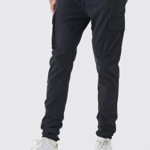Tall Skinny Fit Elasticated Waist Cuffed Cargo Pants