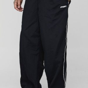Tall Stripe Embroidered Parachute Pants