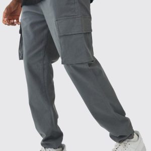 Tall Slim Fit Elasticated Waist Cuffed Cargo Pants