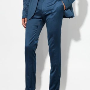 Tall Navy Satin Skinny Fit Suit