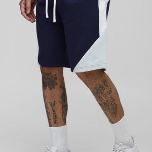 Tall Man Colour Block Relaxed Sweat Shorts