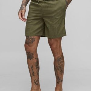Tall Ripstop Mid Length Swim Trunks