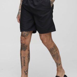 Tall Branded Mid Length Swim Trunks