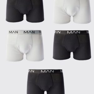 5 Pack Man Mixed Colour Trunks