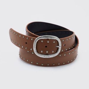 Leather Look Studded Belt