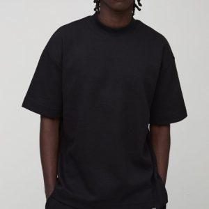 Man Oversized Extended Neck Heavy Interlock T-shirt