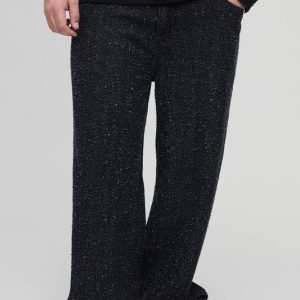 Plus Textured Denim Relaxed Fit Jeans