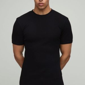 Muscle Fit Ribbed T-shirt