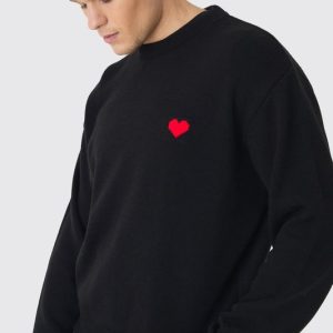 Oversized Boxy Heart Sweater