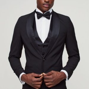 Skinny Tuxedo Single Breasted Suit Jacket