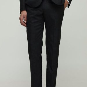 Slim Plaid Suit Pants