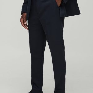 Tapered Fit Twill Fixed Waist Pants