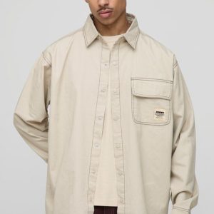 Oversized Washed Long Sleeve Shirt