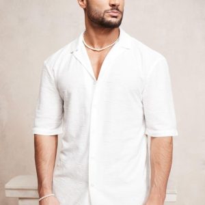 Dropped Revere Jersey Texture Shirt