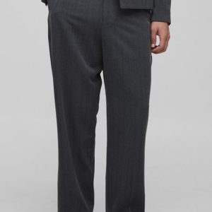 Relaxed Fit Herringbone Suit Pants